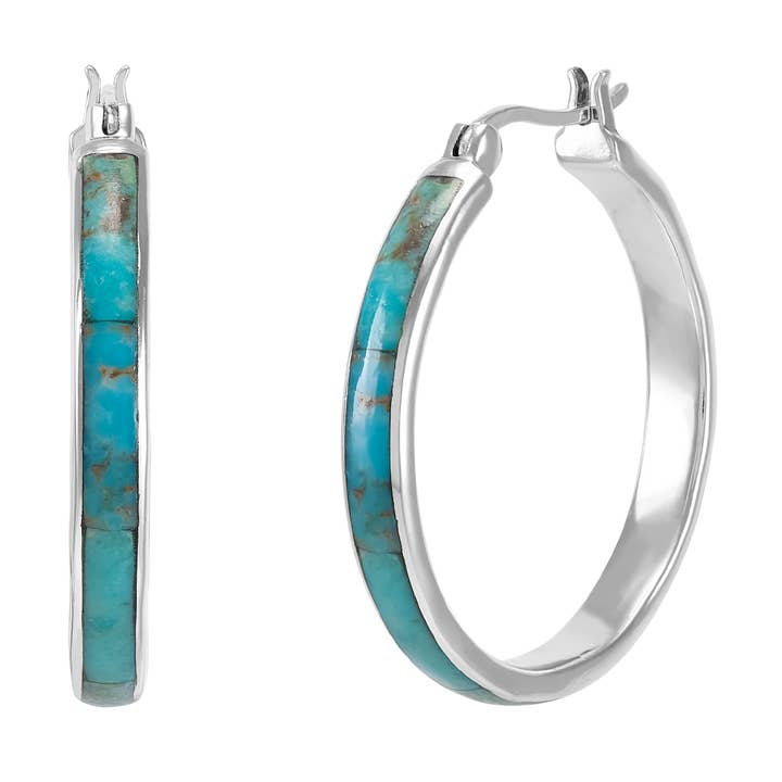Silpada 'Beginner's Luck' Silver Compressed TQ Hoop Earrings for wholesale by Silpada