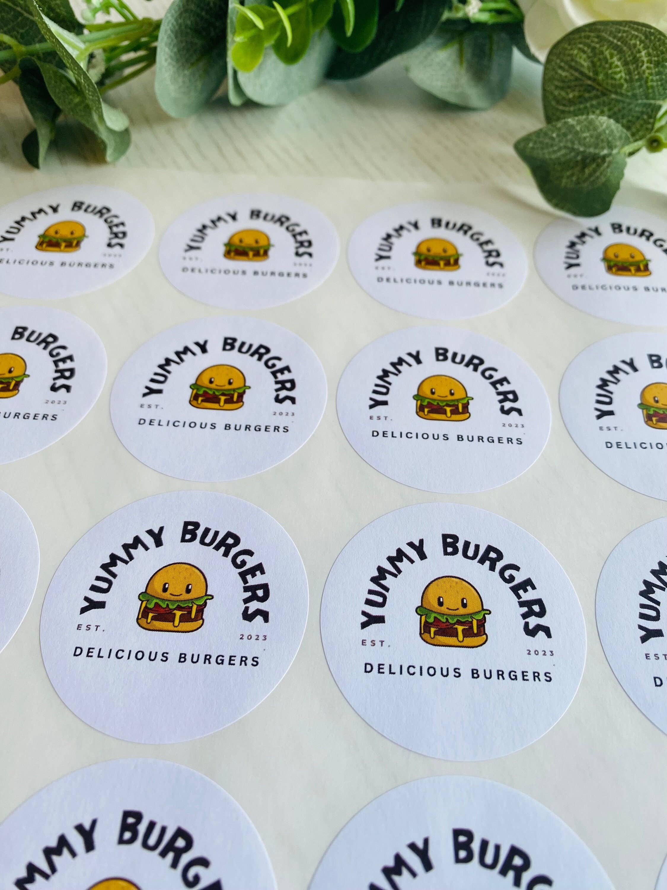 SR Creative Studio – wholesale Sticker – 51mm Round Personalised Logo Stickers, Matte Finish1