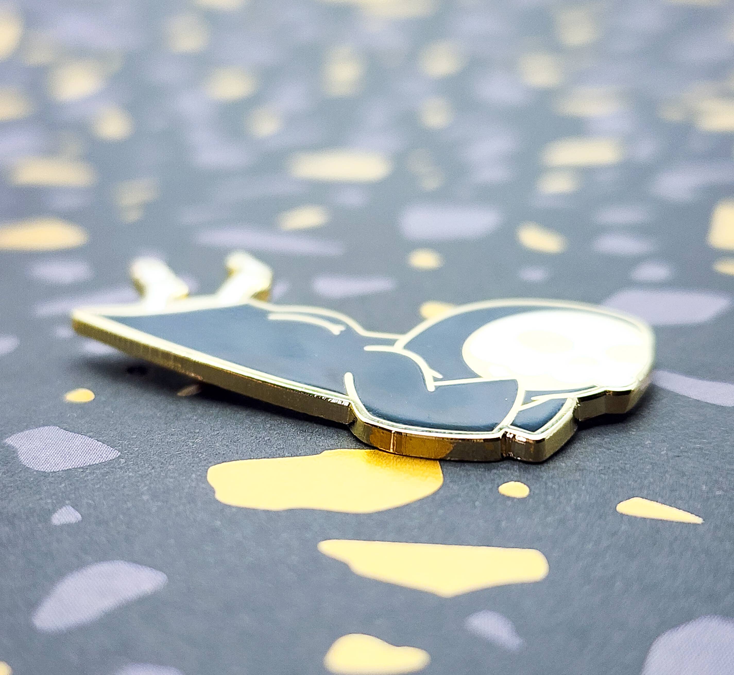 Toku Arts - Wholesale Lapel Pin/Button - Grim Reaper Booty Enamel Pin3