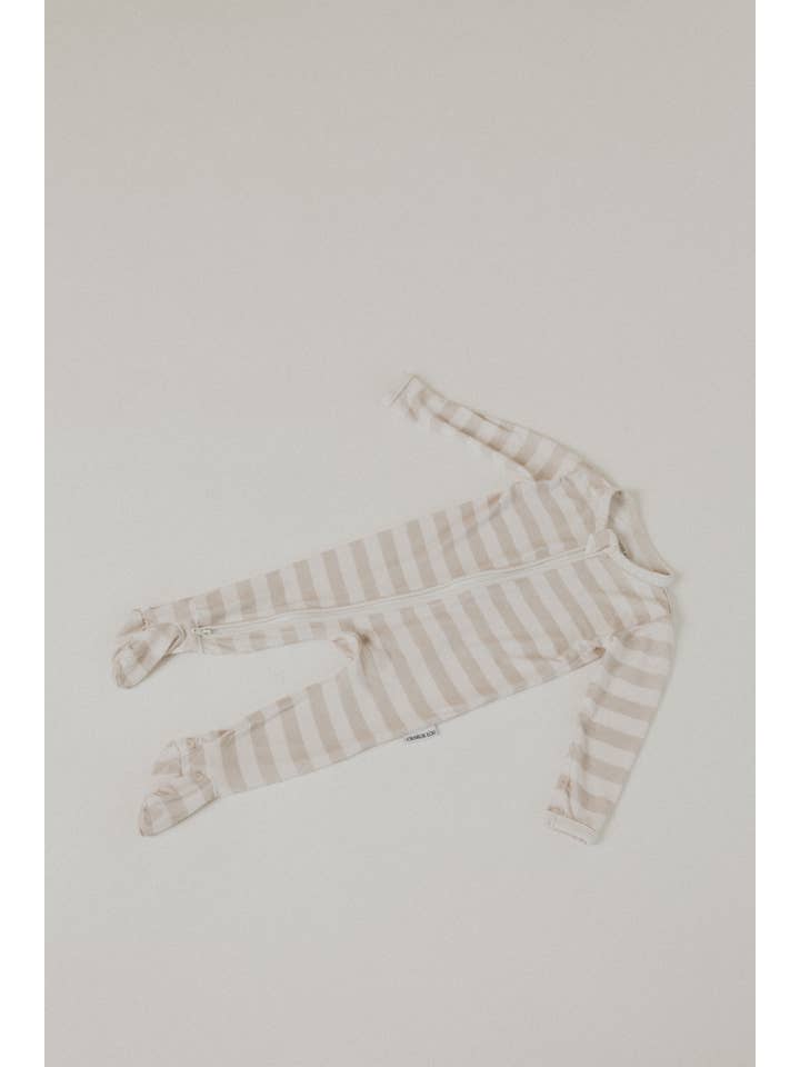 Charlie Lou Baby - Wholesale Jumpsuit - Baby - Striped | Bamboo Footie
