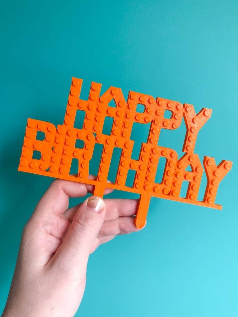 Made Happy Gifts - Wholesale Cake/Cupcake Topper - Happy Birthday Cake Topper Compatible with LEGO® Bricks5