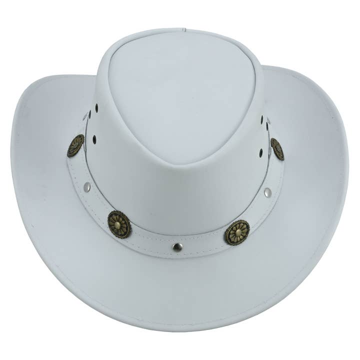 Lesa collection inc - Wholesale Cowboy Hat - Unisex - Capri Leather Hat Water Resistant Leather Cowboy Western Ha13