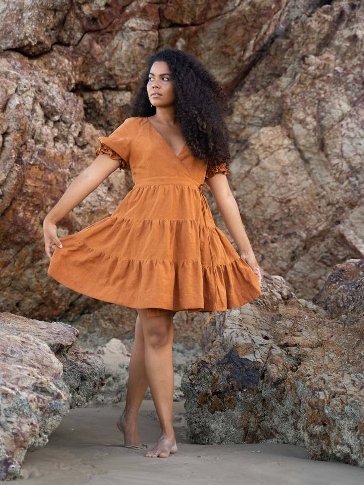 The Bodhi Dress - Terracotta for wholesale by Luna + Sun the Label