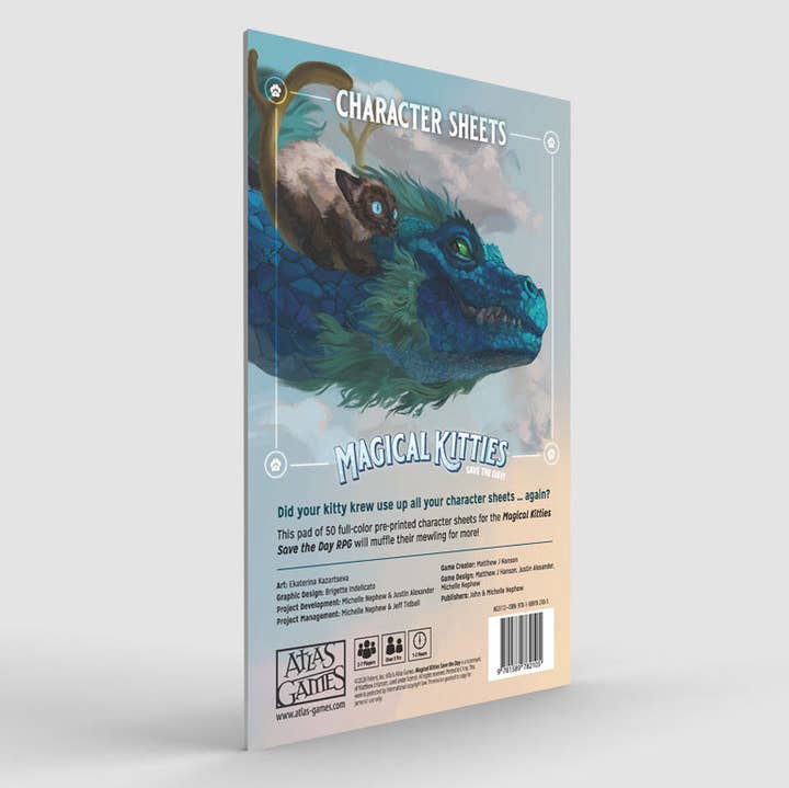 Atlas Games - Wholesale Board Game - Magical Kitties Save the Day: Character Sheets Pad