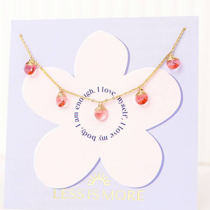 Less is More - Wholesale Charm/Dangle Bracelet - Rose Swarovski Confetti Bracelet (Gold or Silver)2