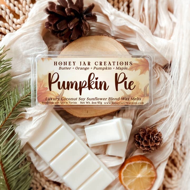 Pumpkin Pie | Luxury Fall Aroma | Premium Home Wax Melts for wholesale by Honey Jar Creations