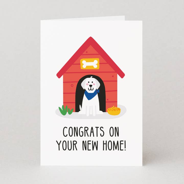 Karte für neues Zuhause des Hundes | Einweihungskarte für Hund | Karte für neues Haustier für den Großhandel von Studio Boketto
