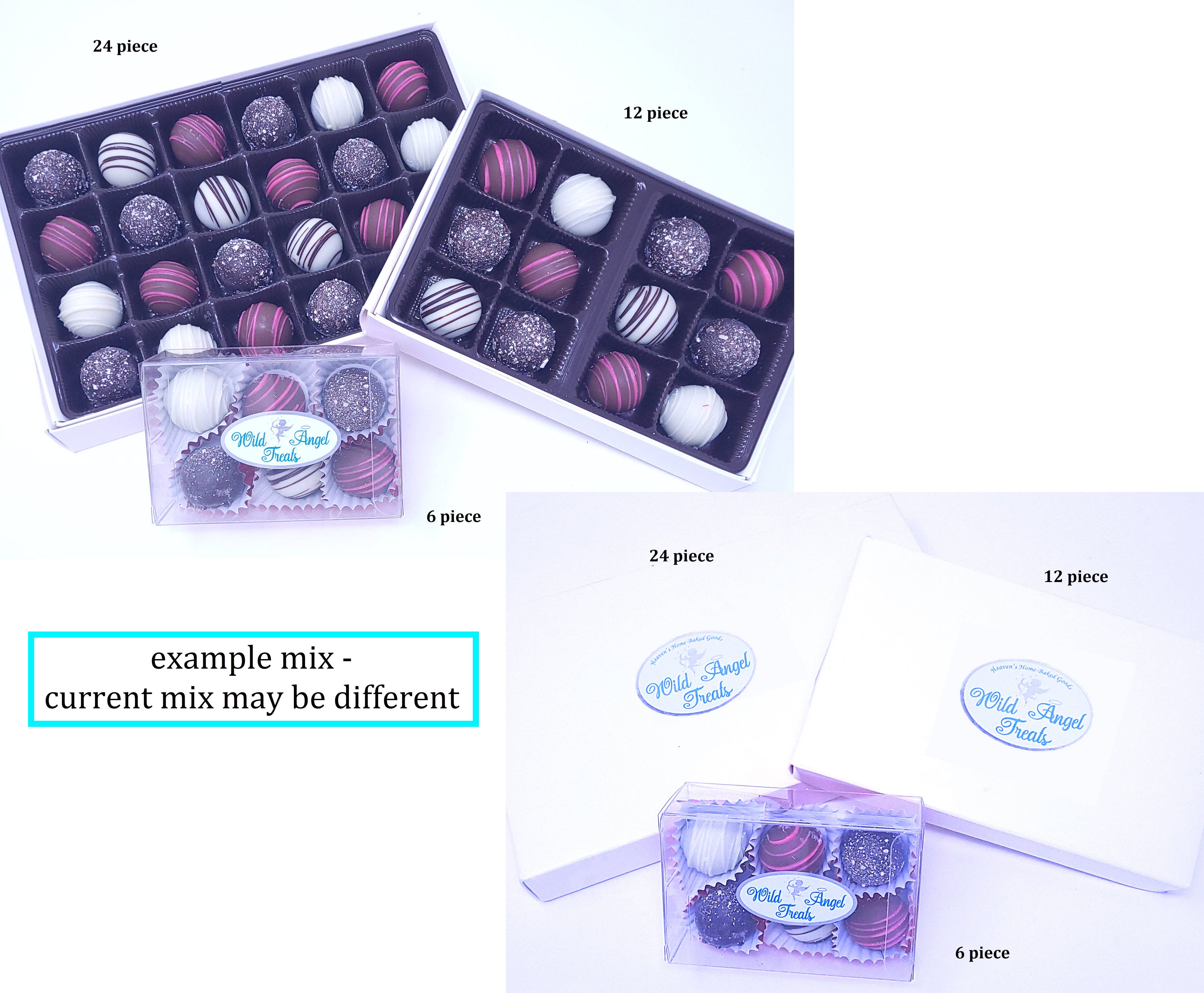 Wild Angel Treats, LLC - Wholesale Chocolate Box - Gourmet Chocolate Ganache Bite Size Truffles - Assorted2