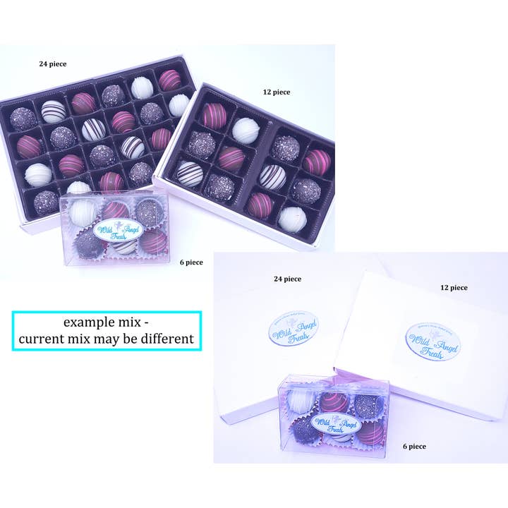 Wild Angel Treats, LLC - Wholesale Chocolate Box - Gourmet Chocolate Ganache Bite Size Truffles - Assorted2