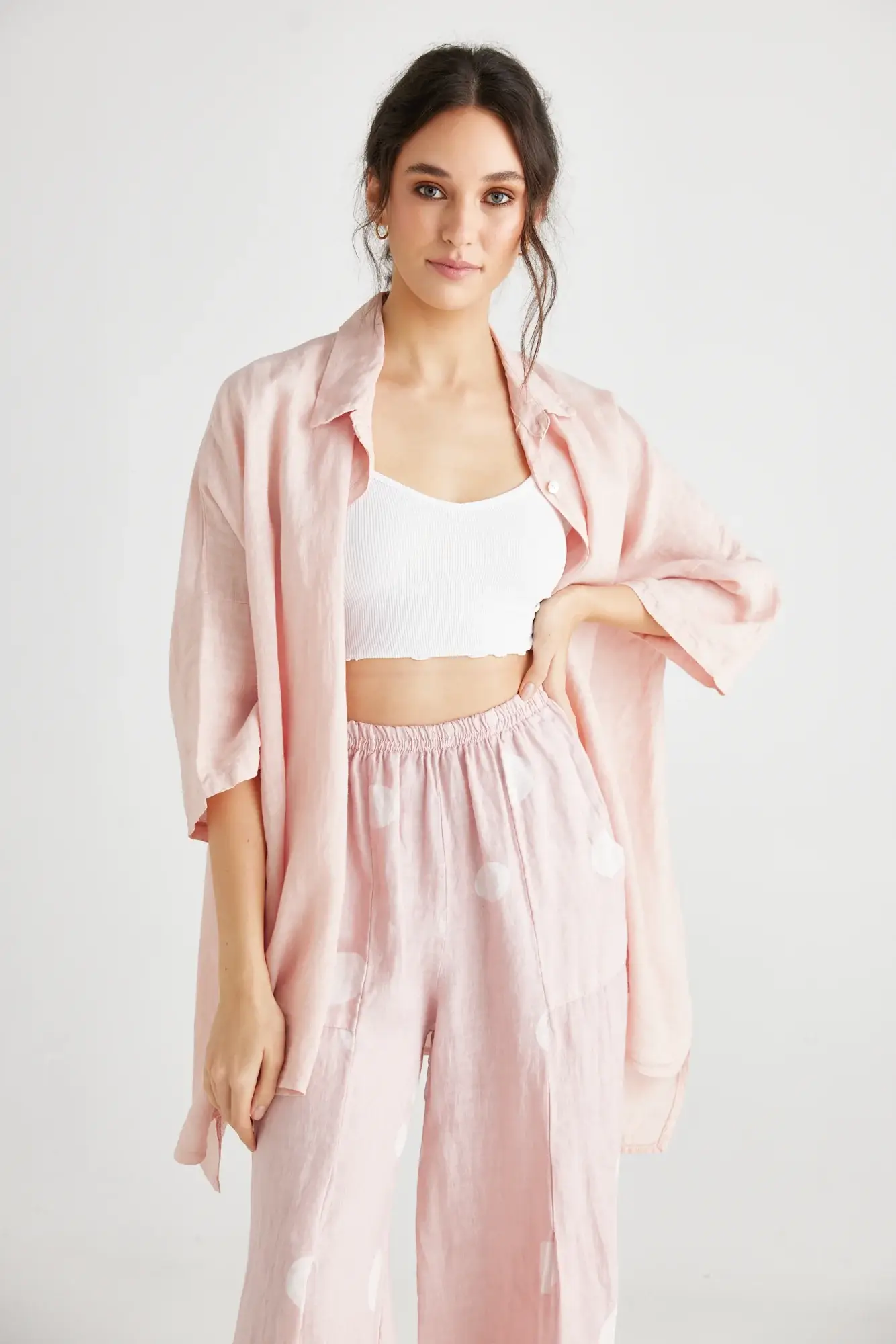 Miss Rose Sister Violet - Wholesale Button Down Shirt - Women's - WOMEN'S - Teddy Linen Shirt22