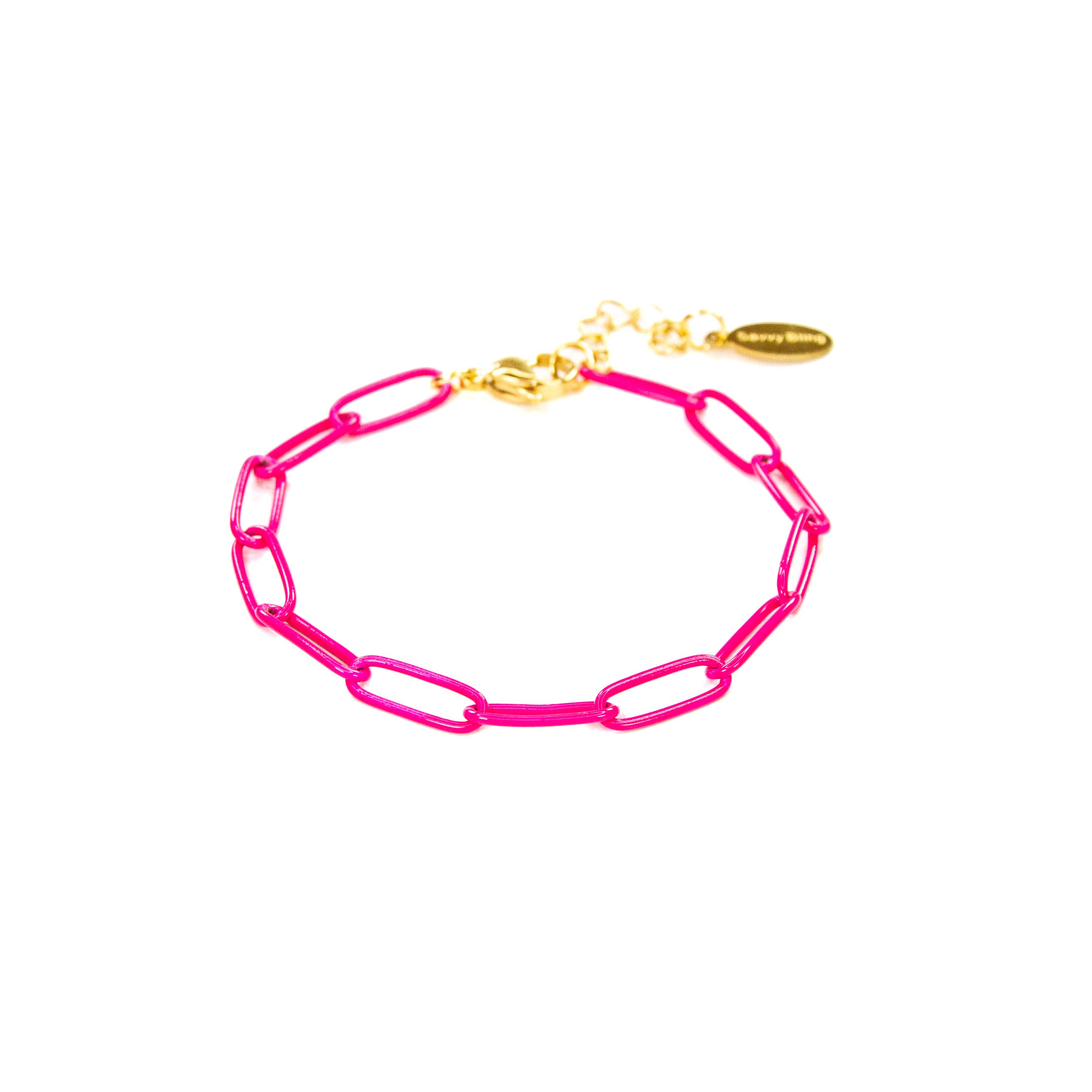 Savvy Bling - Wholesale Link & Chain Bracelet - Enamel 16+ Colors paperclip chain link bracelet9