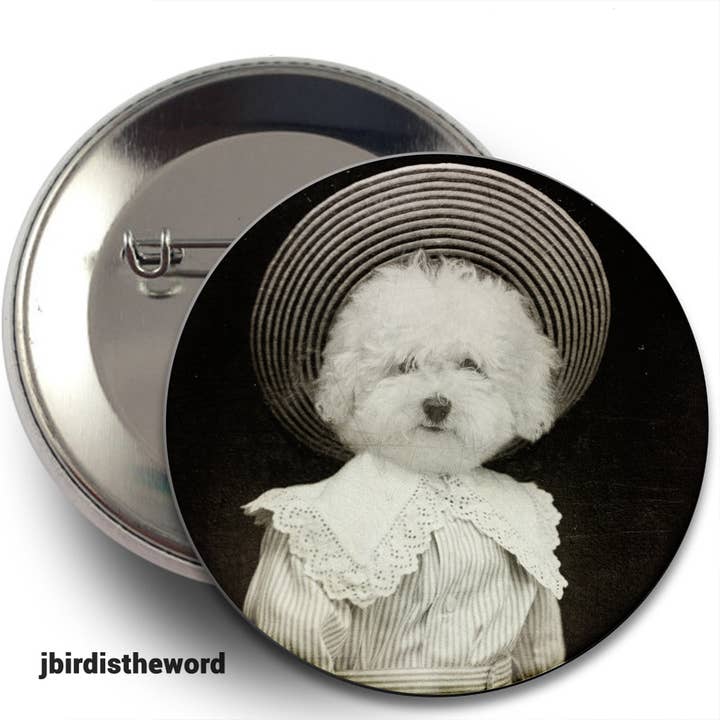 The Wild Oddisorium - Wholesale Lapel Pin/Button - Dog Buttons, Pins, Badges, POS, Funny Dogs in Clothes, Cute4