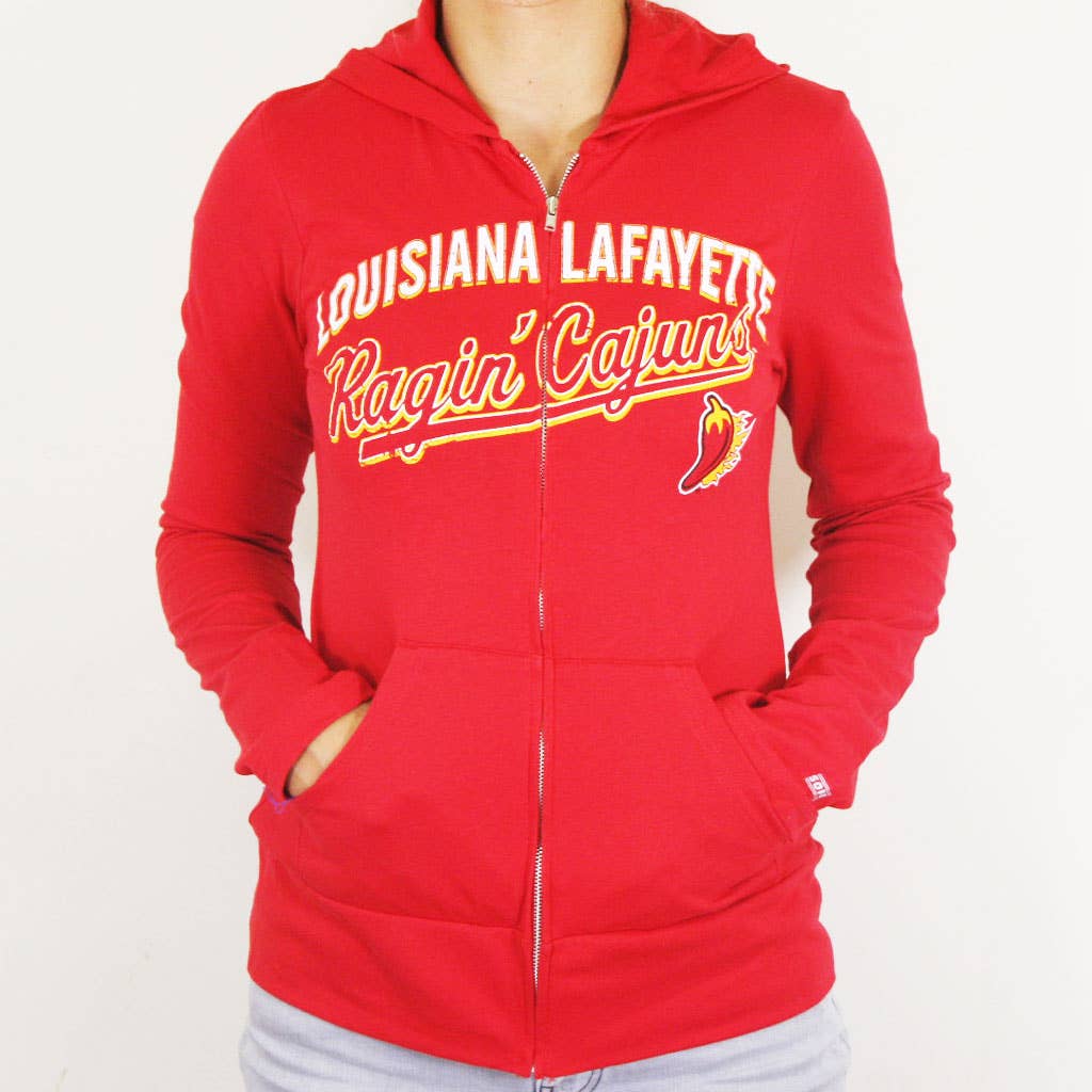 Turnovers Inc - Venta al por mayor Sudadera con capucha - Mujer - Sudadera de mujer de los Ragin Cajuns de Louisiana Lafayette0