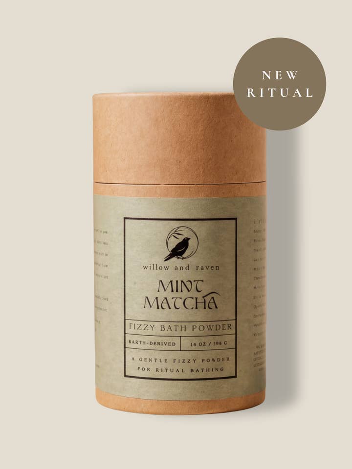 Mint Matcha Fizzy Bath Powder for wholesale by Willow and Raven