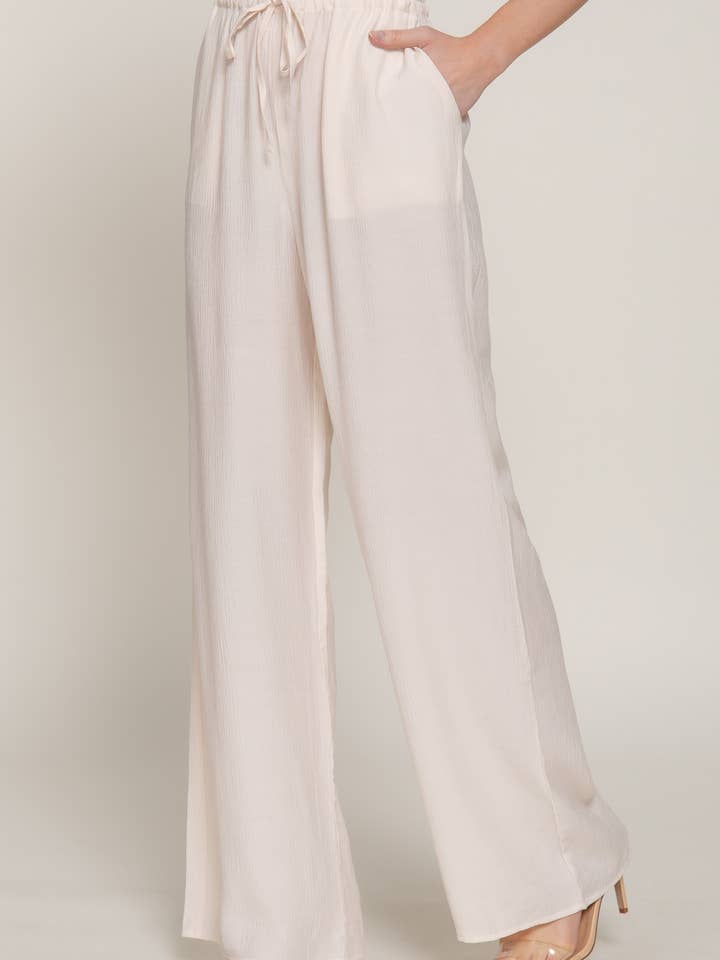 Elastic Waistband & Adjustable String Flowy Pants for wholesale by Active Basic | Active USA