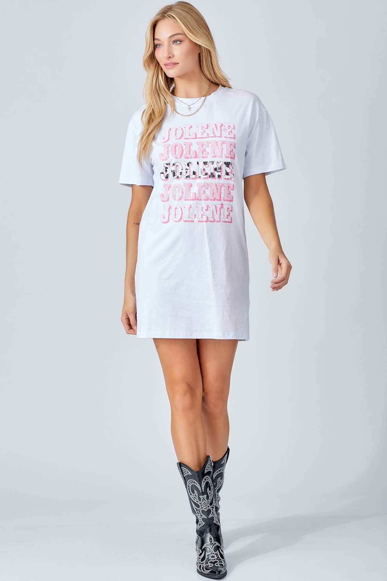 Baevely by Wellmade USA - Vendita all'ingrosso Vestito - Donna - ABITO T-SHIRT CON STAMPA GRAFICA JOLENE21