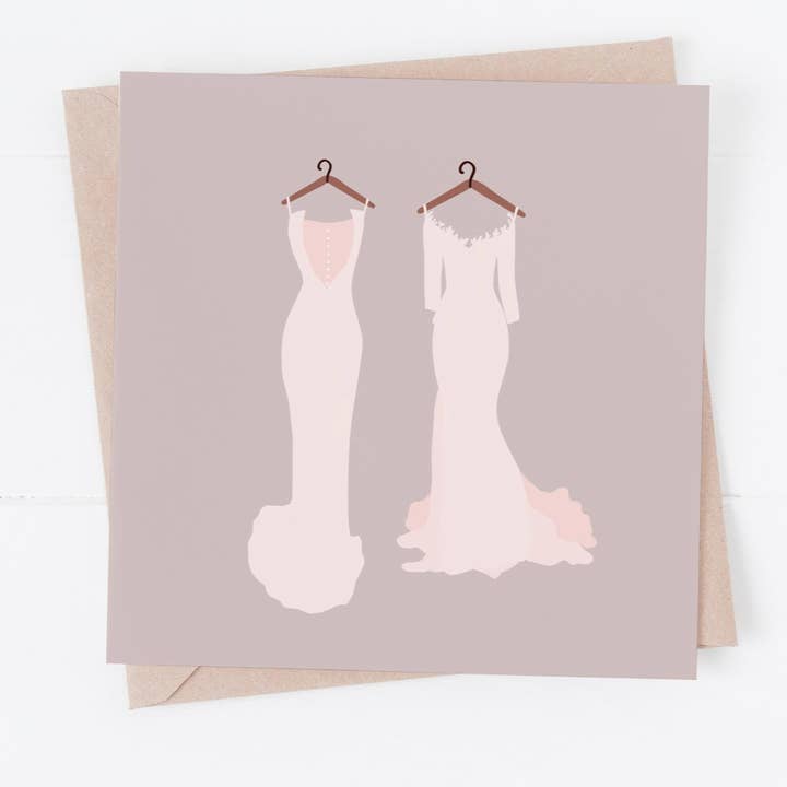Cartão de Dia do Casamento do Mesmo Sexo - Vestidos por atacado de Folk + Nest™