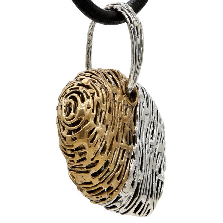 Stort stenhänge 925 silver och brons (CR058) för wholesale av Mandile Gioielli