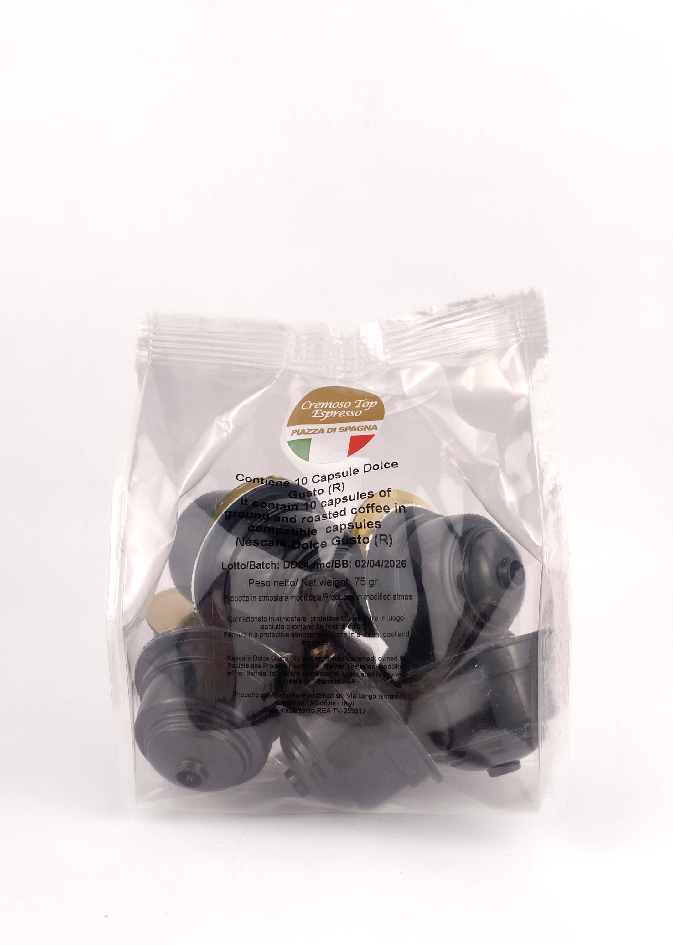 TheItalianfoodsho srl P.iva 01147240319 - Wholesale Instant Coffee/Espresso - ITALIAN BARTENDER 10 PCS CREM NESCAFE' DOLCE GUSTO COMPATIBLE