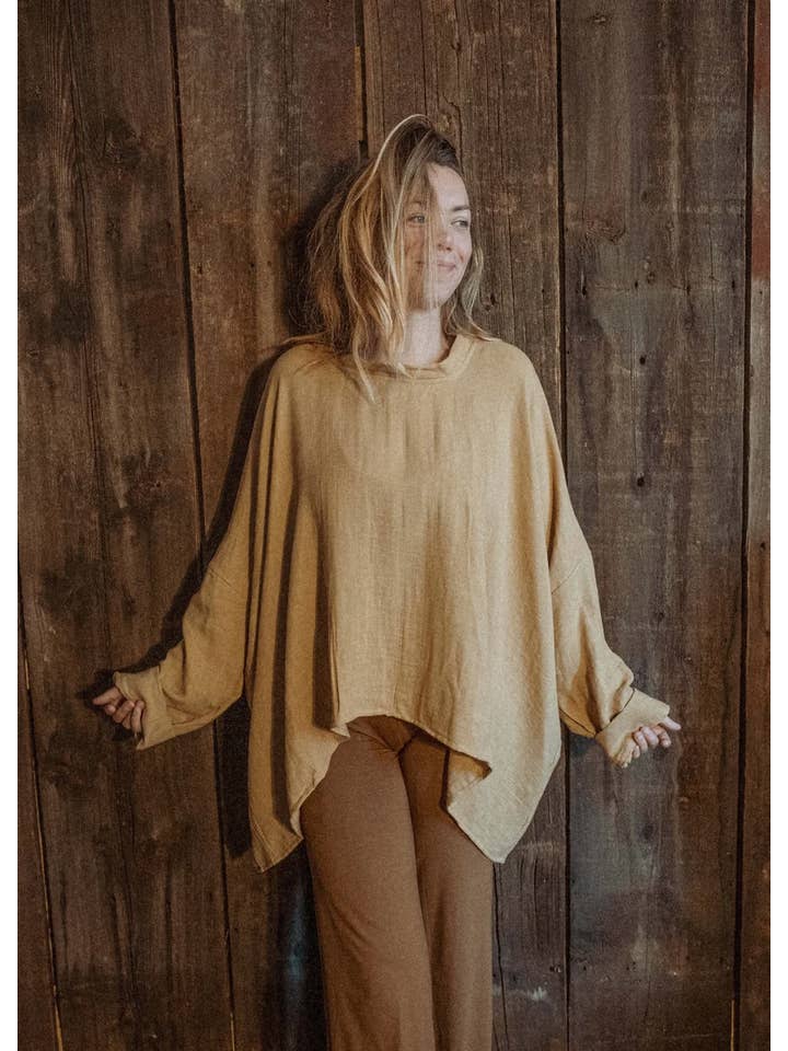 Gardenbelle Shop - Wholesale Sweatshirt - Unisex - Organic Boho Unisex Pullover Flowy Shirt, Bamboo Long Sleeve7