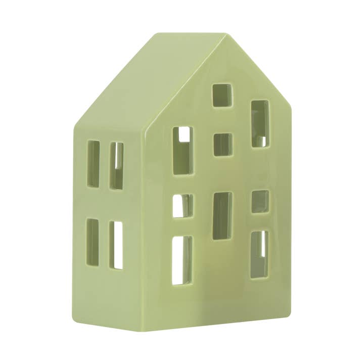 Nyhavn tealight house 'lime' for wholesale by REMEMBER