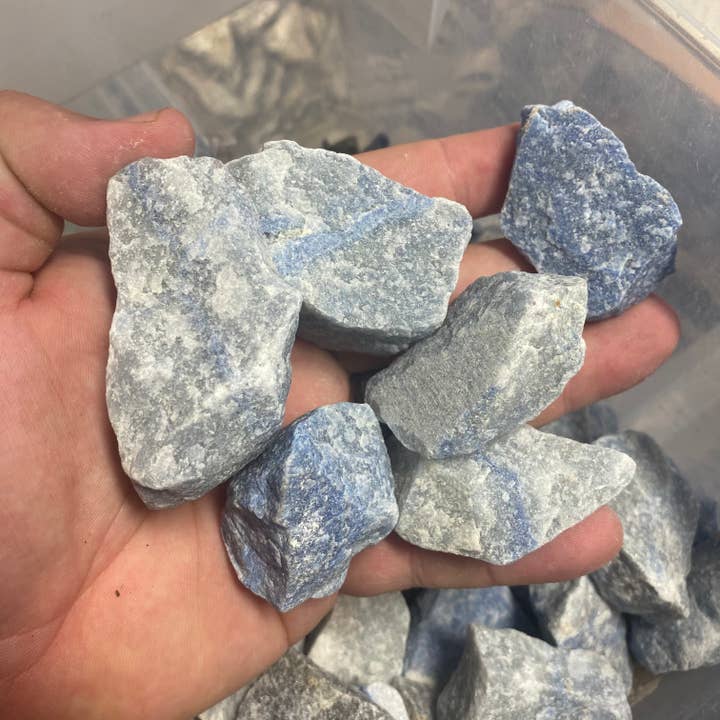 Moon Mountain Gems - Wholesale Spiritual Stone/Crystal - 1lb Blue Quartz Rough