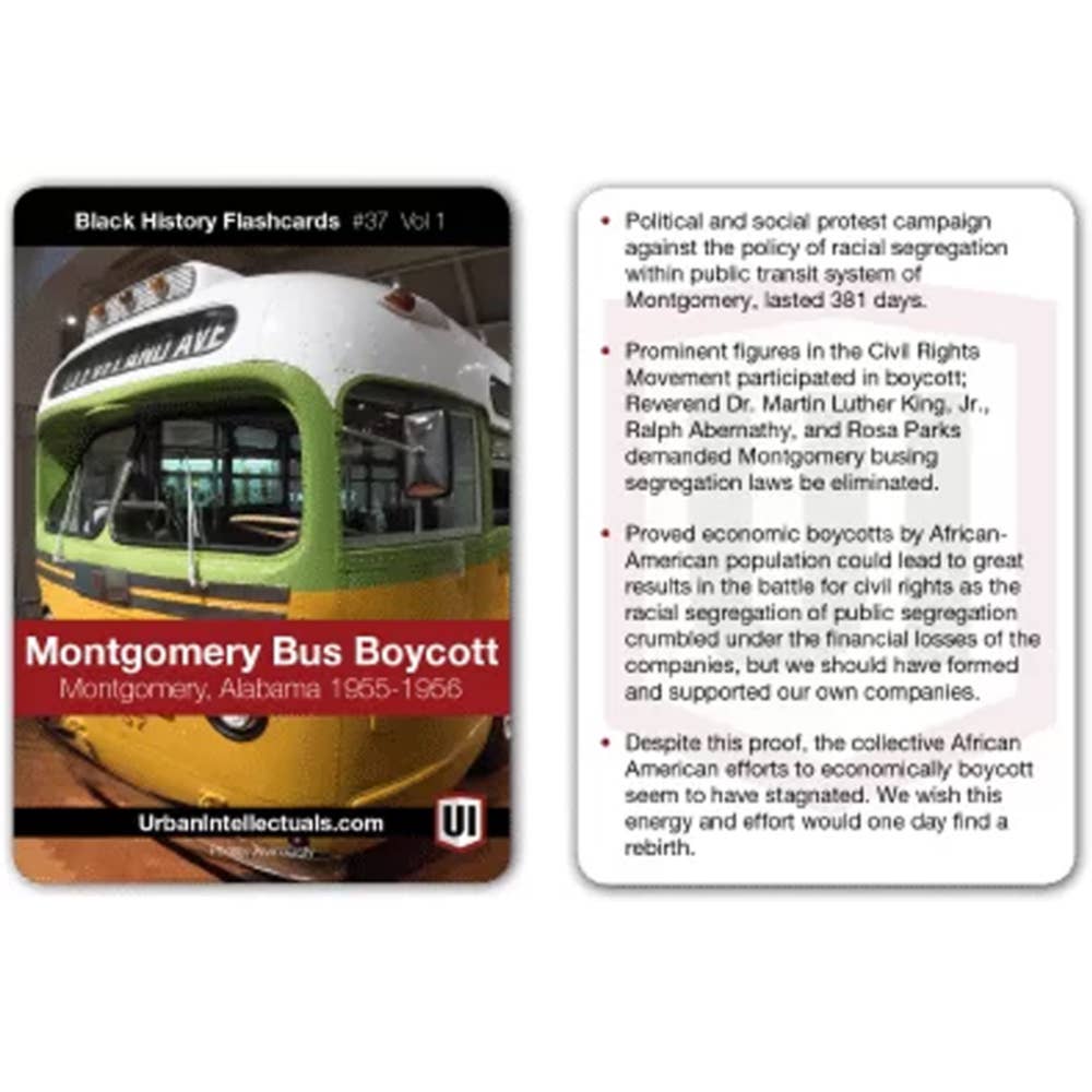 Urban Intellectuals, Inc - Wholesale Learning Cards - Kids & Baby - The Original Black History Flashcards Original Edition3