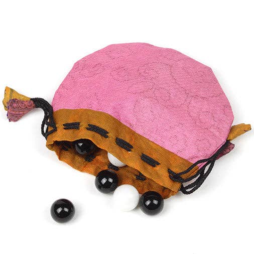 Multi Pochette à cordon en sari recyclé en vente sur Faire6