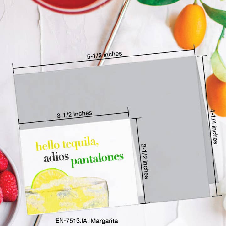 Printed Canvas - Wholesale Everyday Greeting Card - Margarita, Greeting Card (#7513JA)1