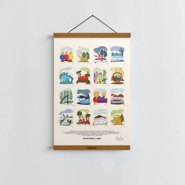 Addvent - Wholesale Poster - Art Parks of Italy / Poster Art Print