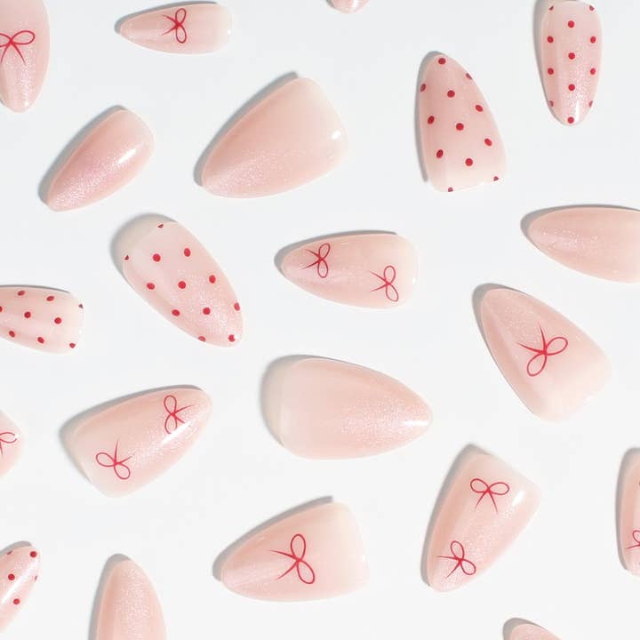 VIAI Beauty - Wholesale Press-On/Fake Nails - BONMUZ Berry Bows | Soft & Durable Press-On Nails3