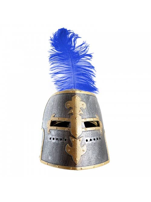 KALID MEDIEVAL - Wholesale Costume – Child - TEMPLAR HELMET WITH VISOR + FEATHER - ST945F0