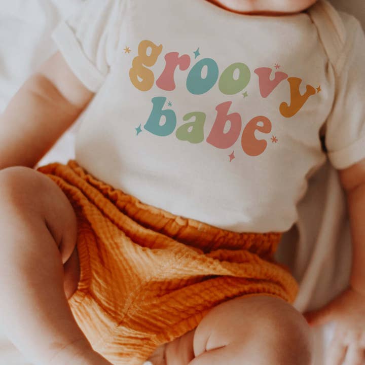 Groovy Babe Infant Bodysuit for wholesale by The Funnel Cake Tree