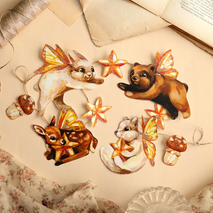 Doro Marcello - Wholesale Bunting/Garland - DIY Paper Garland Kit | Stars & Fairy Animals Nursery Decor5