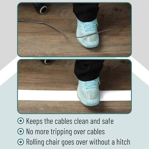 Bates Choice - Vendita all'ingrosso  - Bates - Copertura per cavi da pavimento, copertura per cavi da 30 piedi, bianco5