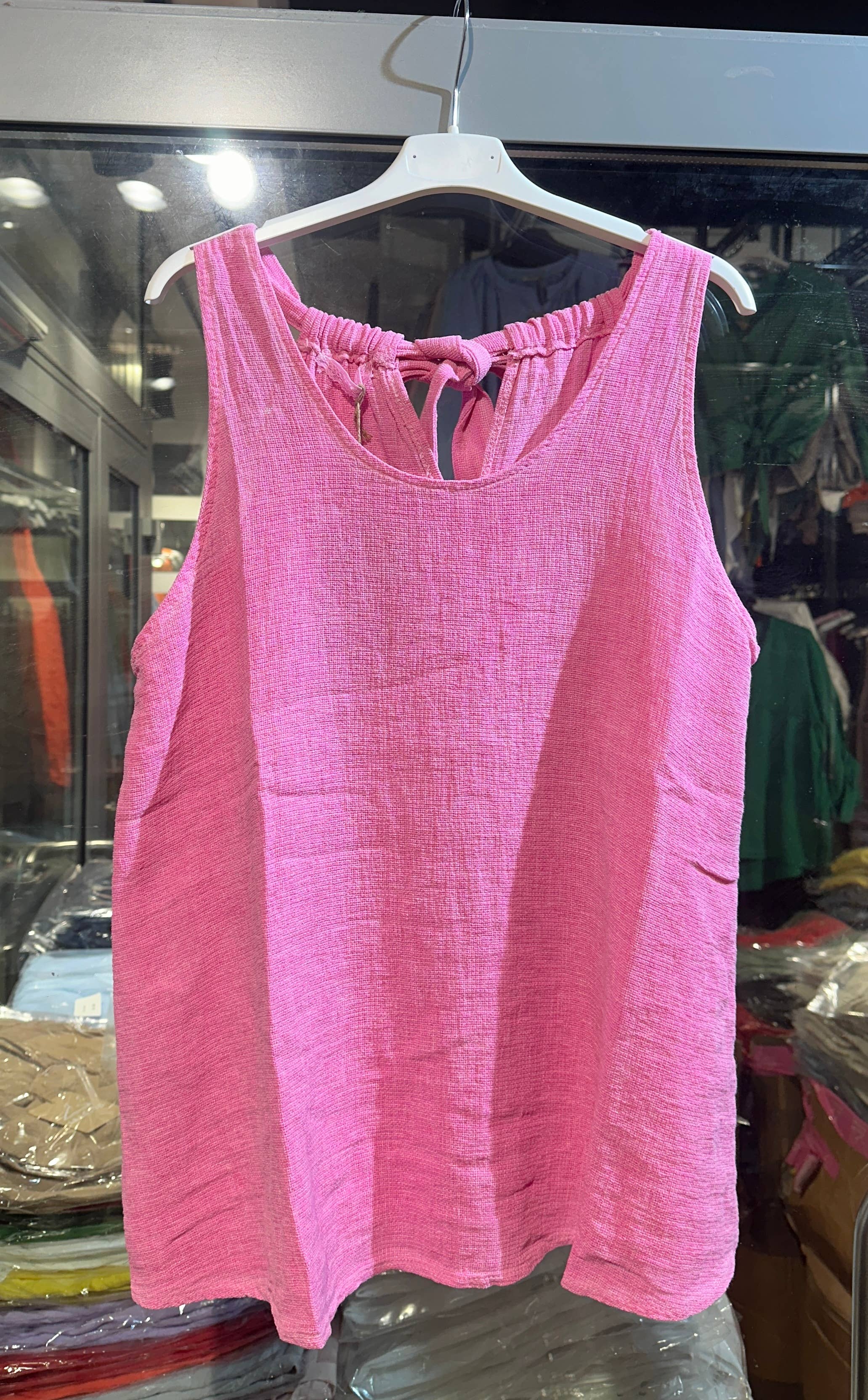 LÉA & LUC - Vente Débardeur – femme - Débardeur en 50% coton et 50% Lin REF. 916819