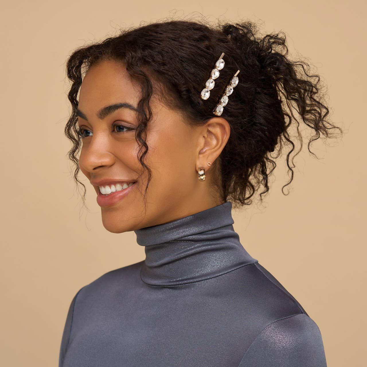 KITSCH - Wholesale Hair Pin - Holiday Gemstone Bobby Pins 2pc Set2