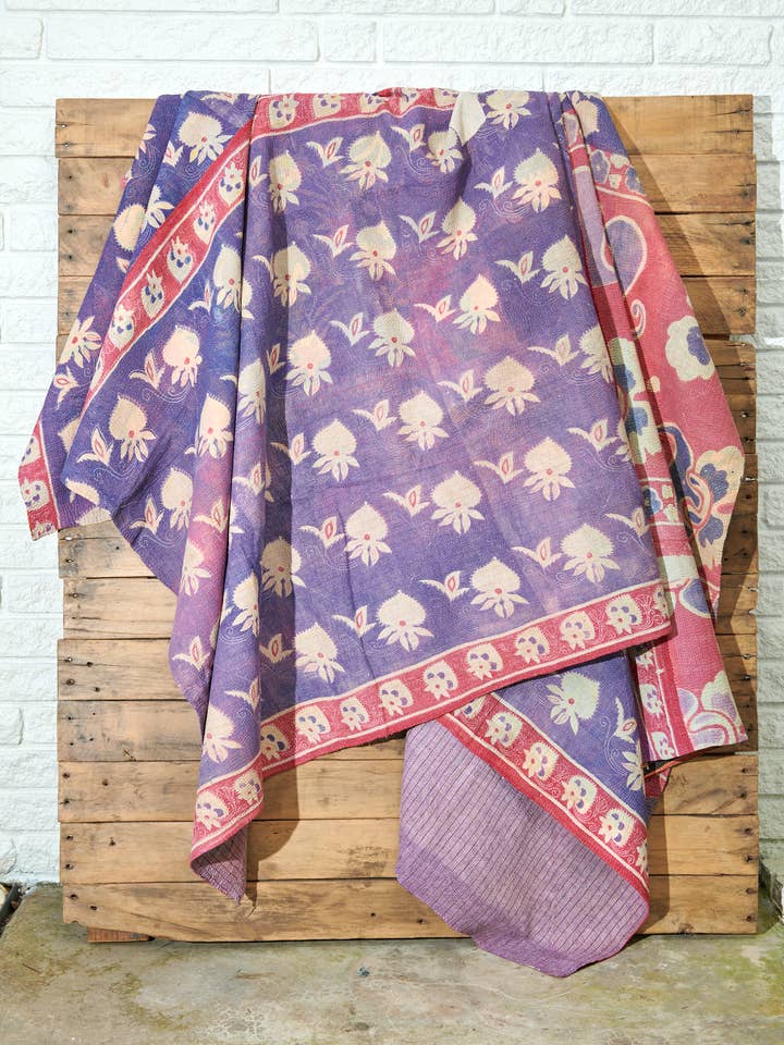 Vintage Kantha Quilt K24D25 for wholesale by Tribe Bohemian Home