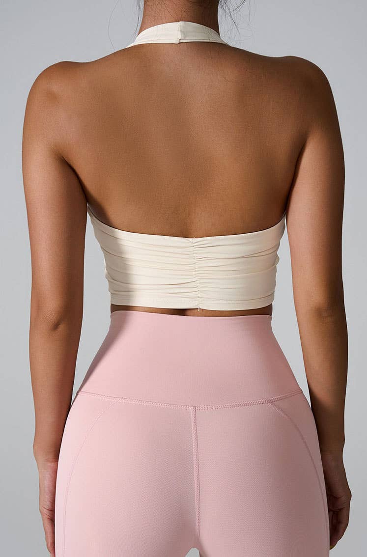 Crave by FW – Engroshandel Sportstop – til kvinder – Ærmeløse sports-bh'er med halterneck og crop-top længde8