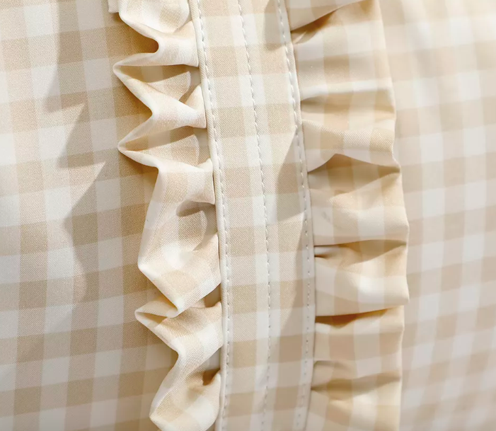 The Loki Shop - Vendita all'ingrosso Sacca da viaggio - Donna - Borsa da viaggio a sacco con volant in tessuto vichy5