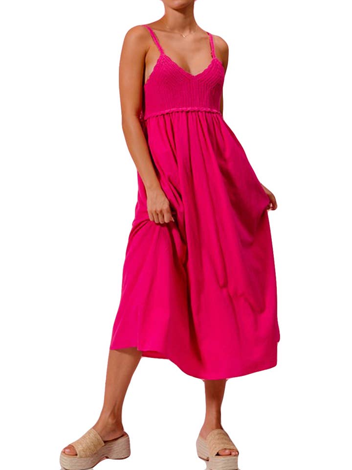 Vanilla Monkey - Vente Robe – femme - Robe d'été à fermeture éclair invisible sur le côté avec contraste crochet