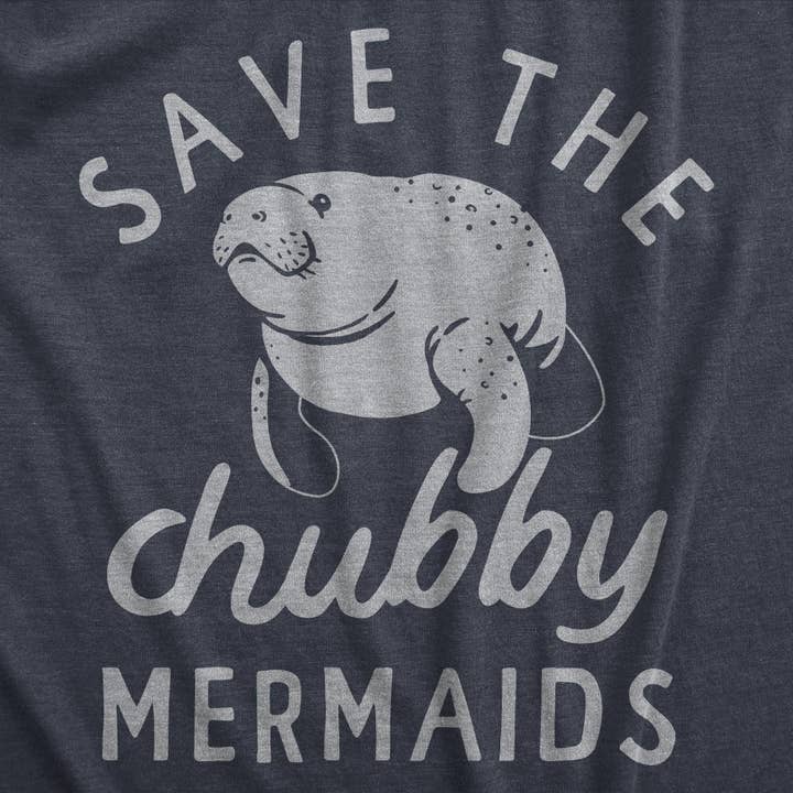 Save The Chubby Mermaids Women's Tshirt Animal Graphic Tee for wholesale on Faire