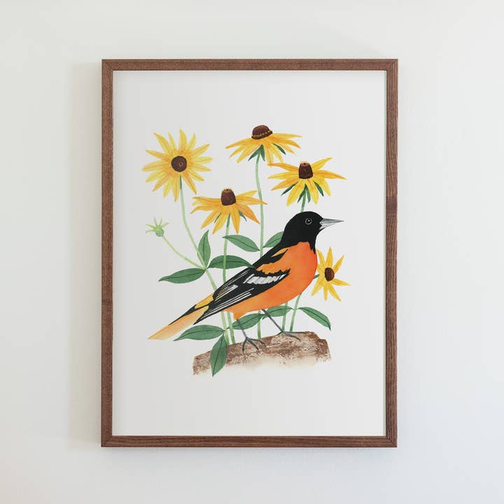 Maryland Baltimore Oriole Print for wholesale by 50 States of Beauty