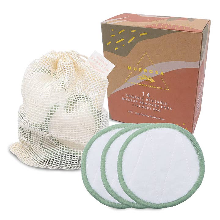 Reusable Bamboo Makeup Remover Pads GREEN EDITION (Refill) for wholesale by Muerosa LLC