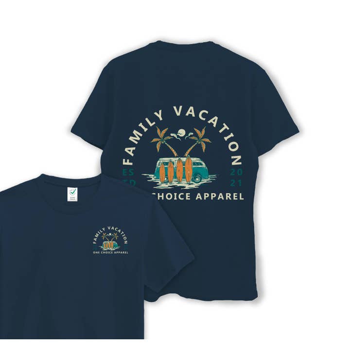 Family Vacation - Maglietta in cotone bi per la vendita all'ingrosso da parte di One Choice Apparel