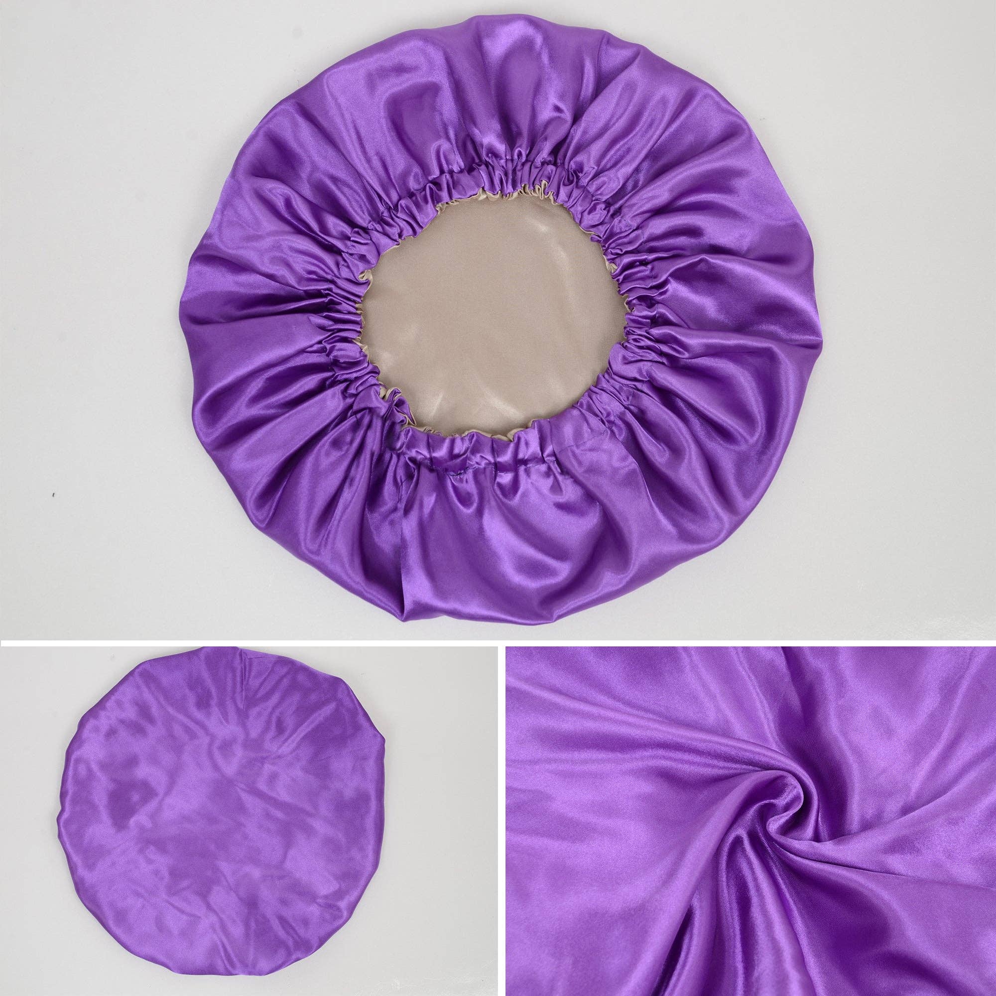 AK Brand – wholesale Sleep cap / bonnet – women's – Silk Sleep Bonnet Adjustabl Elastic Band Hair Protection Cap3