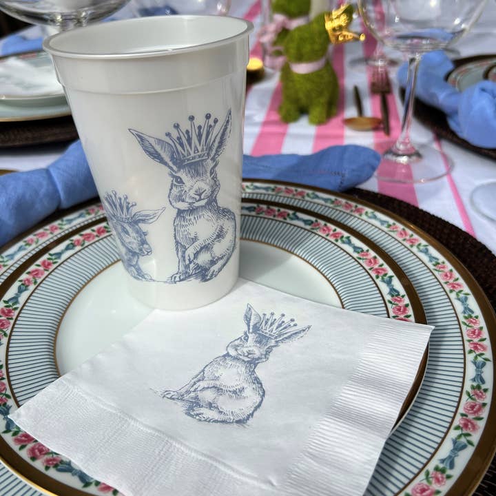 Alexa Pulitzer - Wholesale Disposable Cup - Royal Bunny 16oz Pearlized Cups1