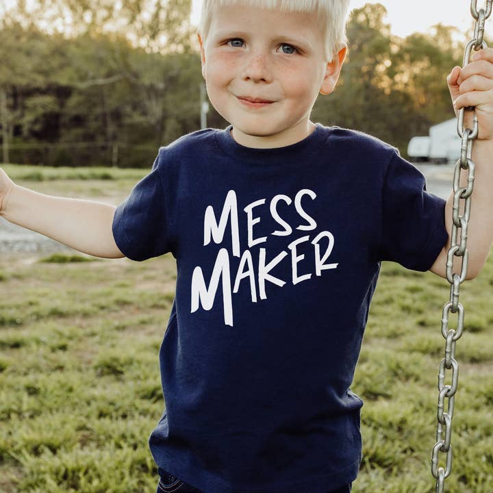 Page and Riggs Designs, LLC - Wholesale Screen Printed T-Shirt - Kids - Mess Maker Kids Tee1