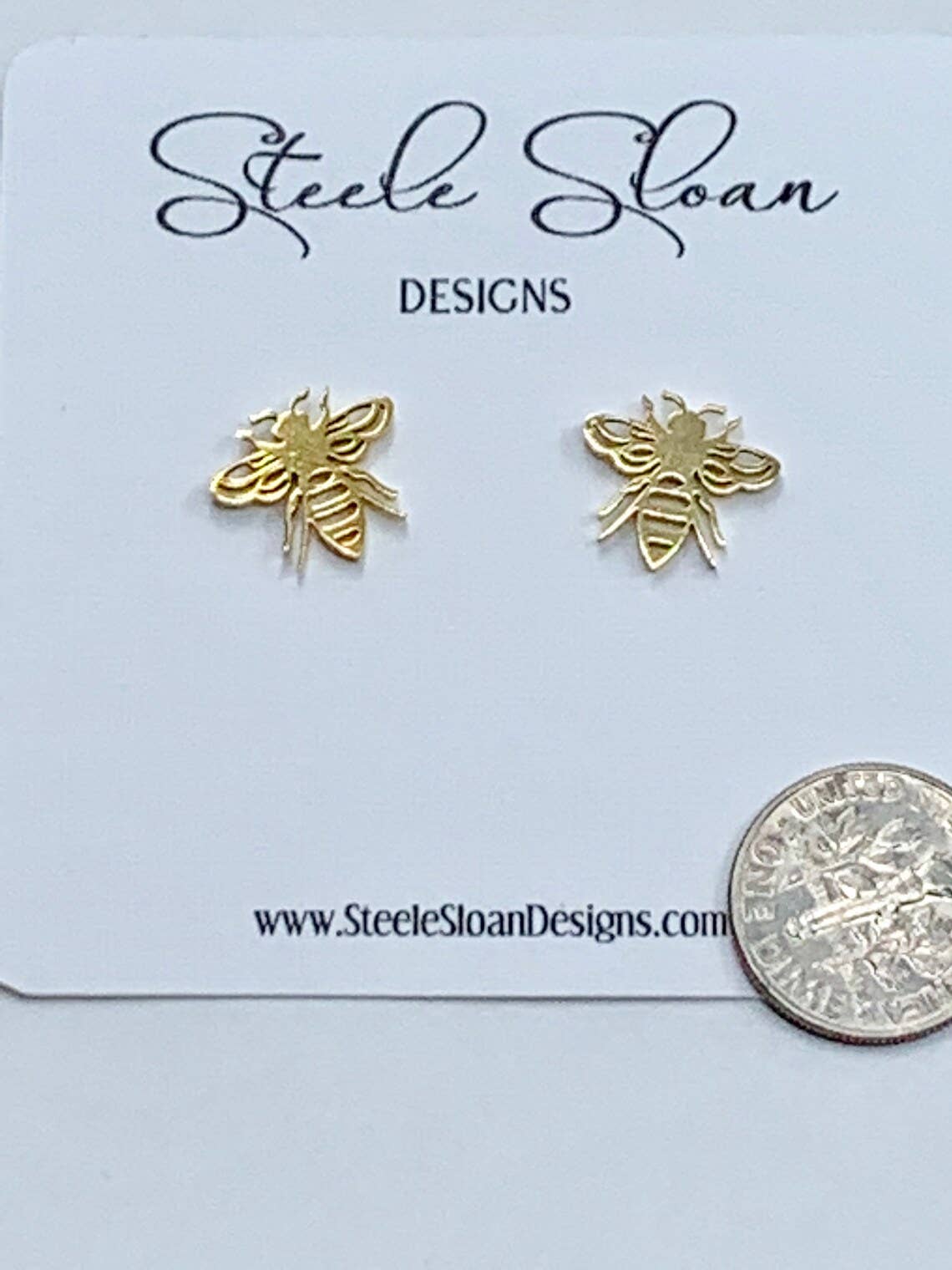 Steele Sloan Designs - Wholesale Stud/Post Earrings - Adorable Bee Earrings, Honeybee Gift, Hypoallergenic Earring2