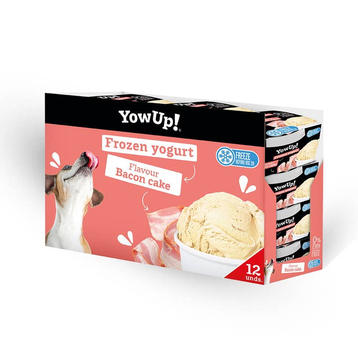 B&W Werbeartikel GmbH - Doggyroller - Wholesale Pet Treats - Dog - YowUp Ice Cream Yogurt Bacon Cake (Pack of 12) - Prebiotic